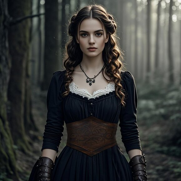 Women Brown Leather Corset Renaissance Belt Medieval Viking Belt Wide Cinch Belt - Picture 3 of 9